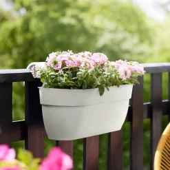 Balconière Vibia Campana easy hanger large Blanc soie ELHO - Un balcon fleuri en 5 min