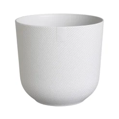 Cache pot Jazz rond Blanc soie ELHO - Un intérieur net en 1 geste