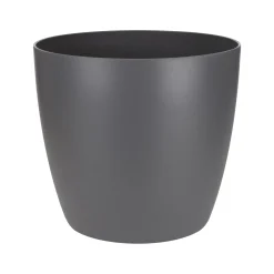 Elho Pot Brussels rond anthracite - Style anthracite chez vous