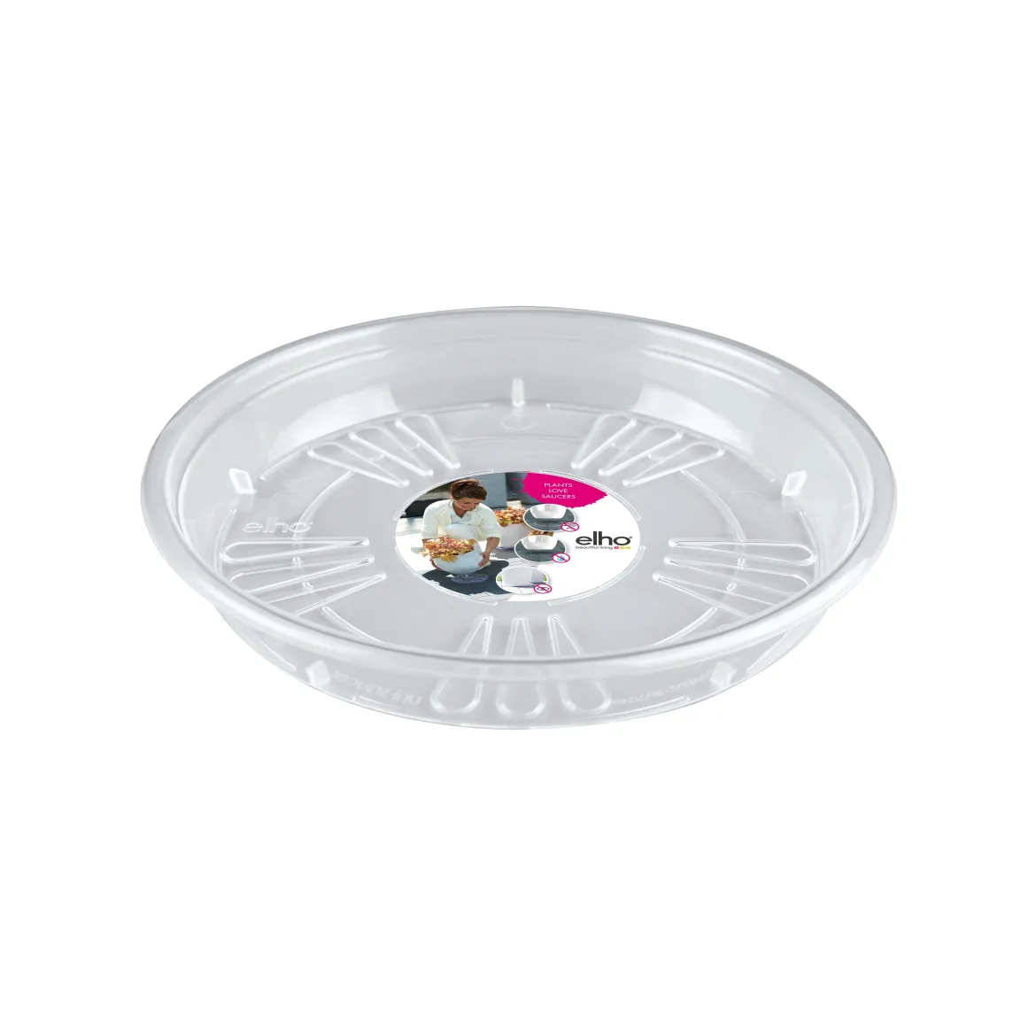 Elho Soucoupe Uni-Saucer transparent - Fini les taches d'eau
