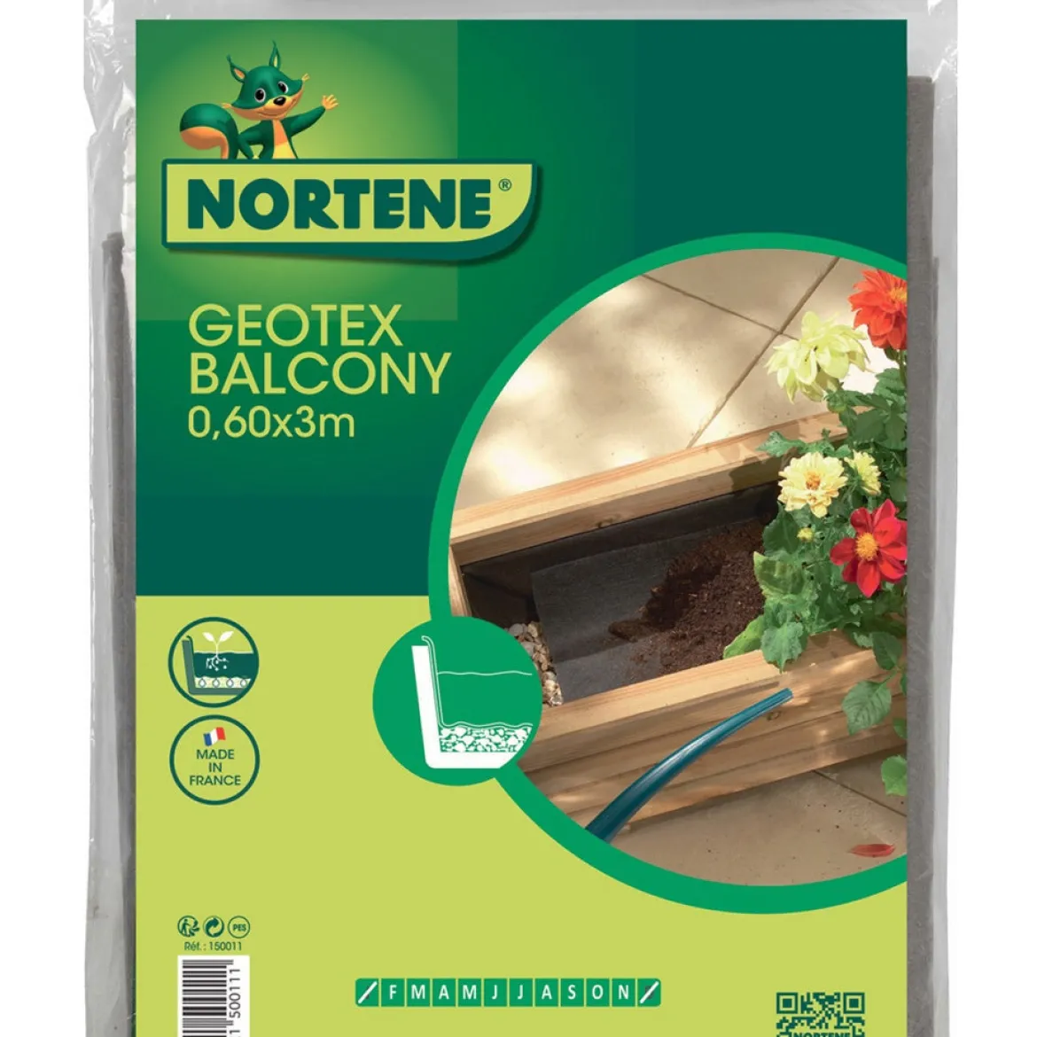 Feutre de drainage pour balconnière - Racines protégées vite