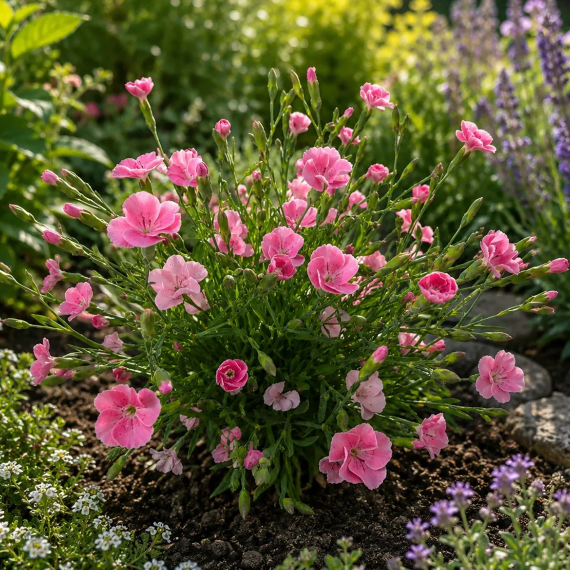 Œillet Peach Party - Le parfum pêche en pot