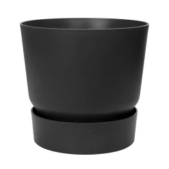 Pot de fleurs Elho Greenville noir - Le pot déco prêt à poser