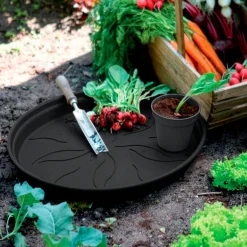 Soucoupe Green Basics Living noir ELHO - Sol protégé en un geste