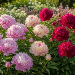 Trio de Pivoines roses et rouges - Le luxe des bouquets chez vous