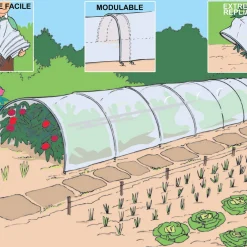 Tunnel Accordéon pré-assemblé - Vos légumes protégés vite